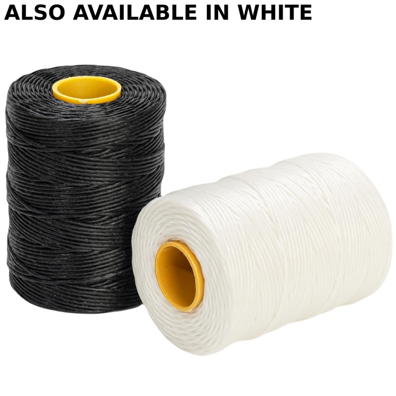 9-Ply Black String Waxed Twine, 660 Feet per Roll Heavy