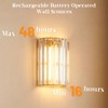 Keep Shinning Gold Battery Operated Wall Sconces Set of Two,