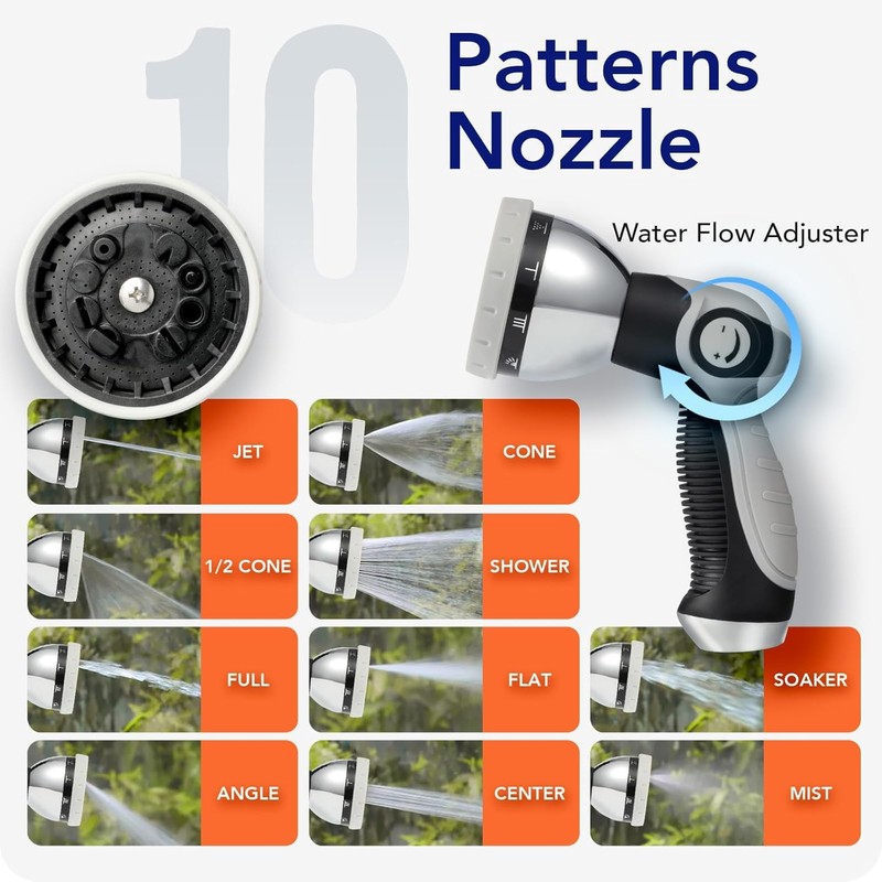 HOZEREEL Heavy Duty Retractable Garden Hose Reel, Any Length Lock,