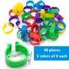 DHER A pack of 40 poultry anklets in 5 colours,