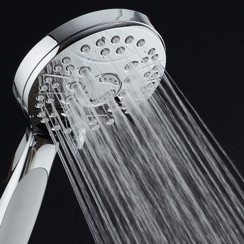 AquaSpa High Pressure 6-setting Luxury Handheld Shower Head – Extra