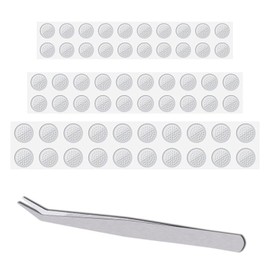 GIONAR 60Pcs Earphone Dust Mesh with One Tweezers, Earbuds Meshes, Glue Stainless Steel Metal In-Ear Earphones Filter Mesh Replacement Clean Net, (3.5mm 4mm 4.5mm 3 Sizes Each Size 20 Pairs)