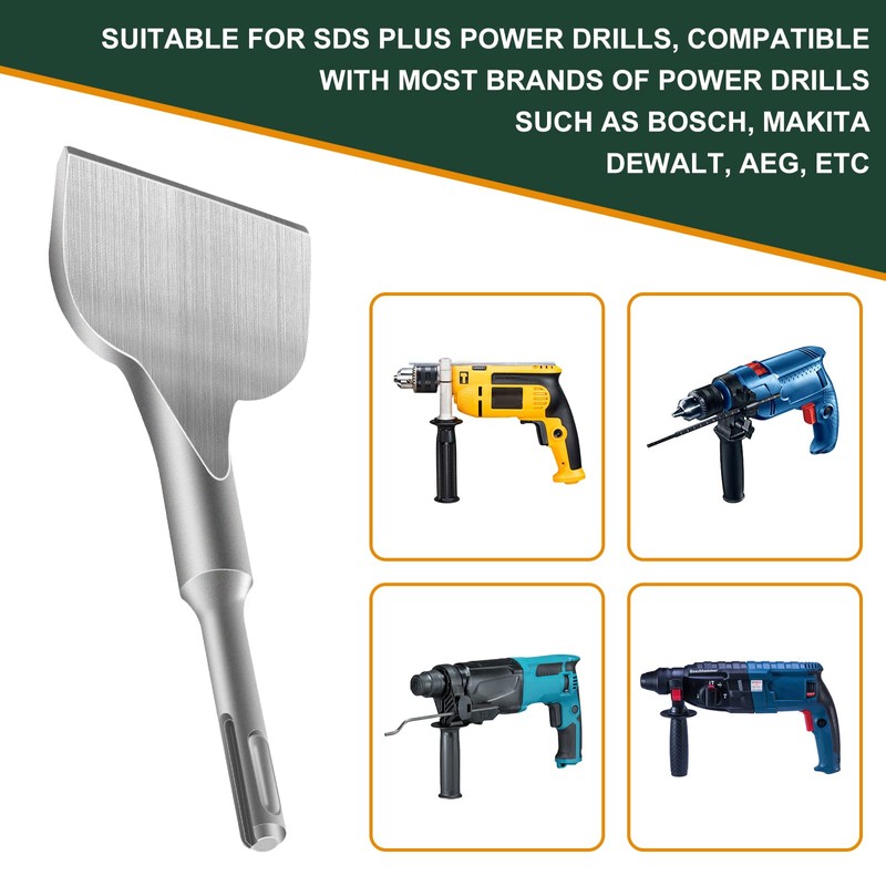 LEBAHAN Tile Chisel SDS Plus, [165x75 mm] 25° Bending, SDS