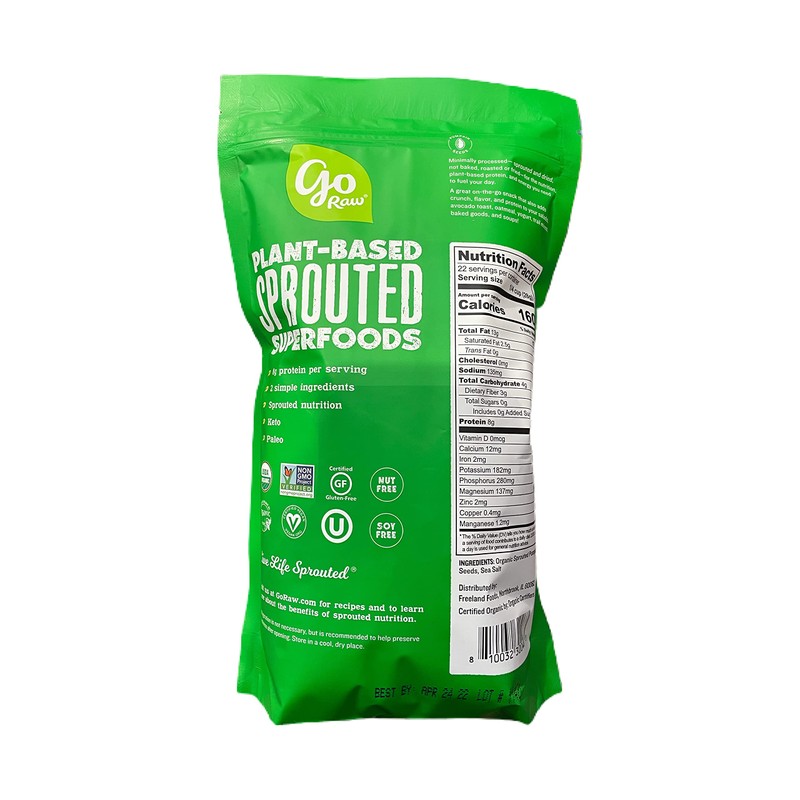 Pumpkin Seeds with Sea Salt, Sprouted & Organic, 22 oz.