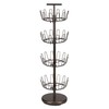 Household Essentials 2139-1 Metal Four-Tier Adjustable Revolving Shoe Rack |