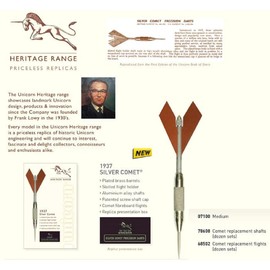 Unicorn Dart Shafts | Heritage 1937 Silver Comet Replica | Aluminium Alloy