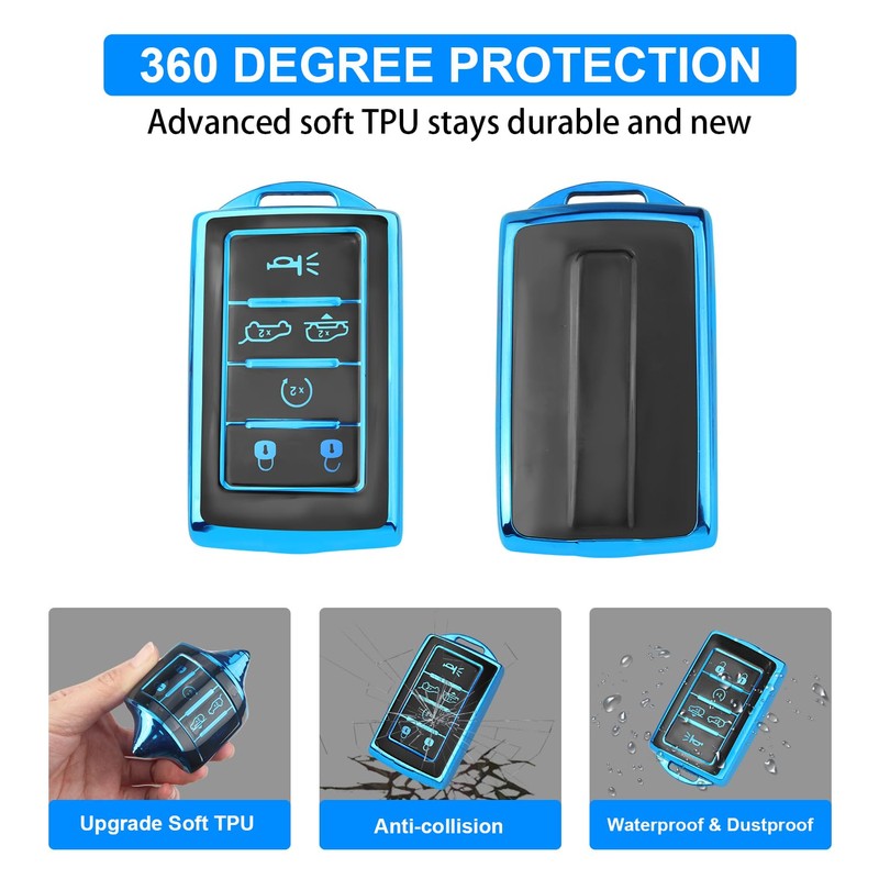 QBUC for Jeep Key Fob Cover Compatible with 2021 2022