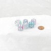 Wisteria Nebula Luminary Dice with White Pips D6 16mm (5/8in)