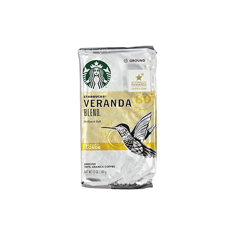Starbucks Light Roast Ground Coffee, Veranda Blend (Pack of 4)