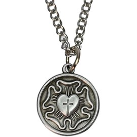 Sterling Gifts Lutheran Rose Necklace. I am a Lutheran Pendant