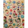 CHRISTMAS PAPER CRAFTS SNOWMEN WITH SNOWFLAKES EPOXY FOIL STICKERS