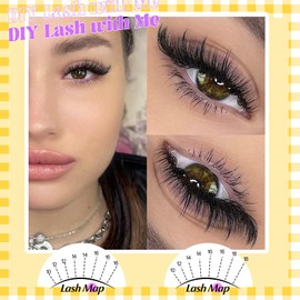 Yawamica Wispy Lash Clusters Natural Cluster Eyelash Extensions Fluffy Eyelash Clusters C Curl Individual Lashes 10-18mm Cluster Lashes Waterproof DIY Lash Extension at Home by Self