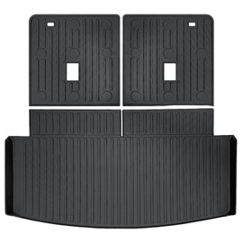 Cartist Trunk Mat & Backrest Mat Fits for Ford Explorer (6&7 Passenger) 2020 2021 2022 2023 2024 2025 All Weather Rear Cargo mat for 2020-2025 Explorer Accessories