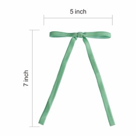 Meseey 30 Pcs Sage Green Velvet Christmas Bows 5 x 7 Inch Rustic Vintage Wedding Velvet Ribbon Gift Bows for Tree Wreath Garland Home Decor Indoor Outdoor Decorations (Sage Green)