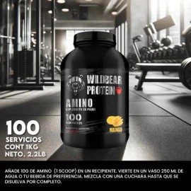 Aminoácidos Wild Bear en Polvo con Sabor Mango de 1 kg                                                                                                