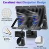 YIQIBRO LED Spotlight with Motion Sensor Outdoor 100 W, 10000