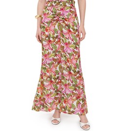 The Wolf Gang Women's Catia Maxi Skirt, Iris, Pink, Floral, XS