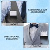 Prebafo Mens Pre-Folded Pocket Squares for Suits - 2PCS Elegant
