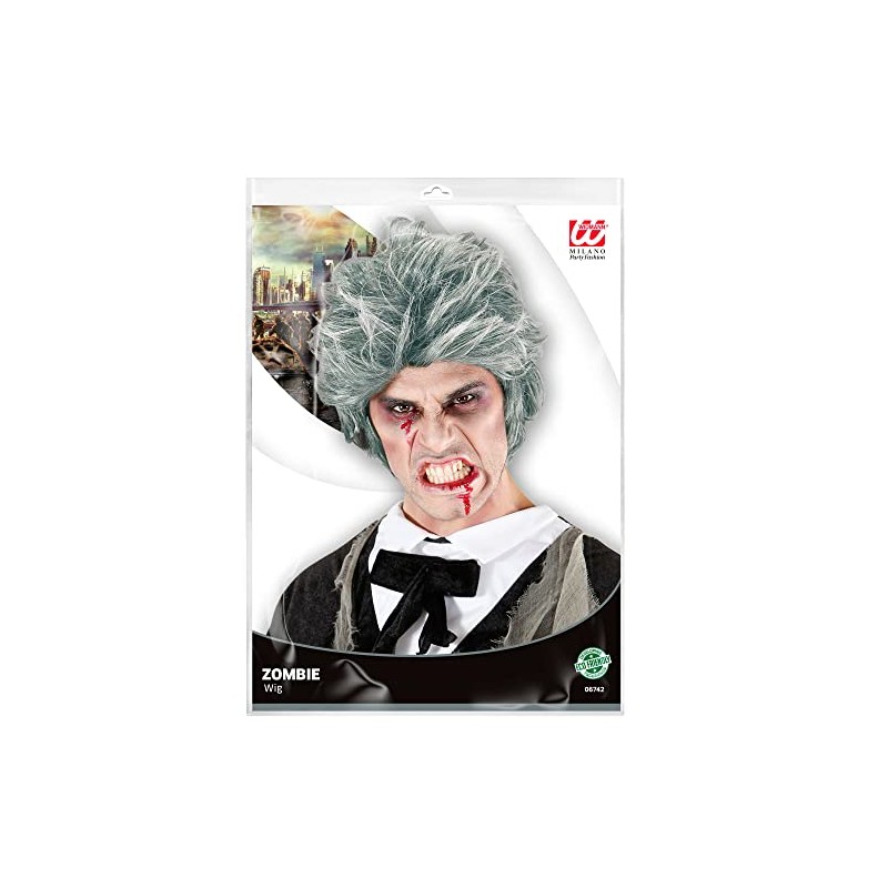 WIDMANN 06742; Grey Zombie Wig