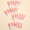 24 Pcs Press on Nails Long Square Fake Nails French