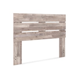Signature Design by Ashley Neilsville Butcher Block Panel Headboard, Queen, Beige