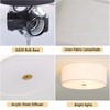 15.7 Inch Flush Mount Ceiling Light Fixture 3-Light Drum Modern