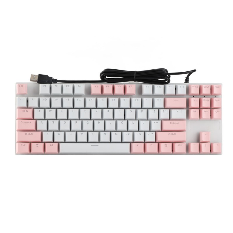 Mechanical Keyboard 87 Keys Blue Switch Ergonomic Multicolor Backlight Design