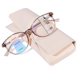 OPTOFENDY Progressive Multifocal Reading Glasses for Women, TR90 Fashion Blue Light Blocking Computer Readers