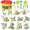 WishaLife 250 Pieces STEM Building Blocks Set, Kids Tube Locks