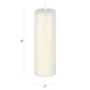 Mega Candles 6 pcs Unscented Solid Off White Pillar Candles,
