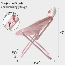 Heritage Kids Unicorn Saucer Chair, For Gaming Textile, White