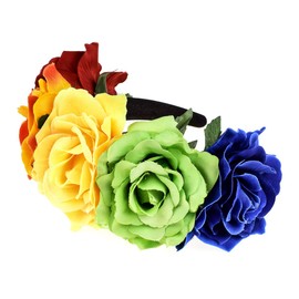 Love Sweety Boho Floral Crown Rose Flower Headband Hair Wreath