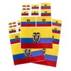 EUIOSFDC Decal in Multiple Sizes Ecuador Flag Sticker 3 Sheets
