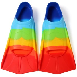 Azuunye Kids Swim Fins,Kids Flippers Youth Swimming Fins for Lap Swimming Training for Children Girls Boys XS