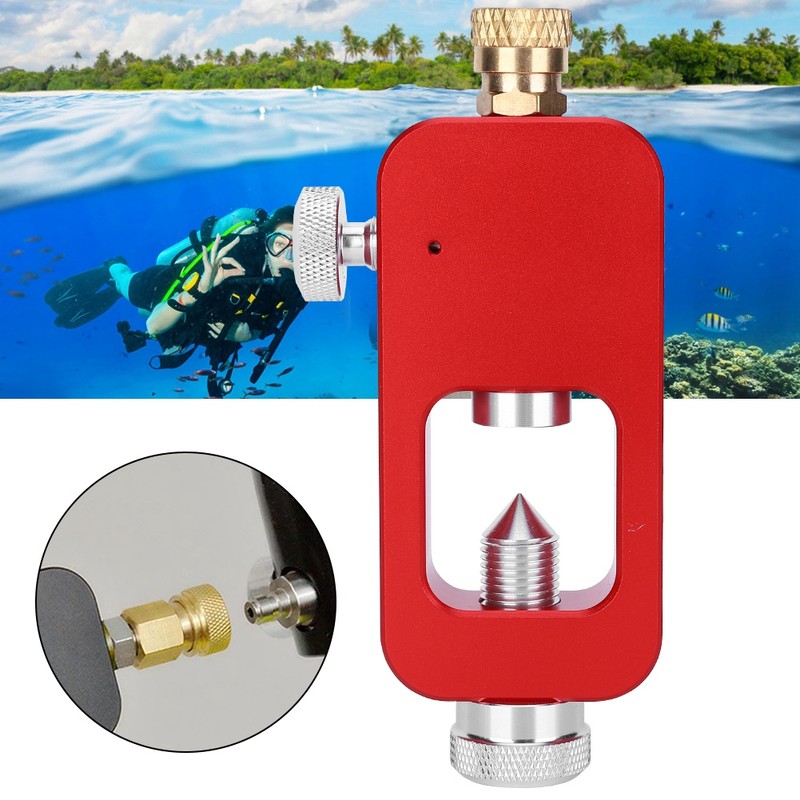 DEDEPU Scuba Adapter Heads Diving Transverter Large Bottle to Small
