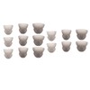 15pcs Hearing Amplifier Ear Plugs 2 Layers Silicone Soft Round