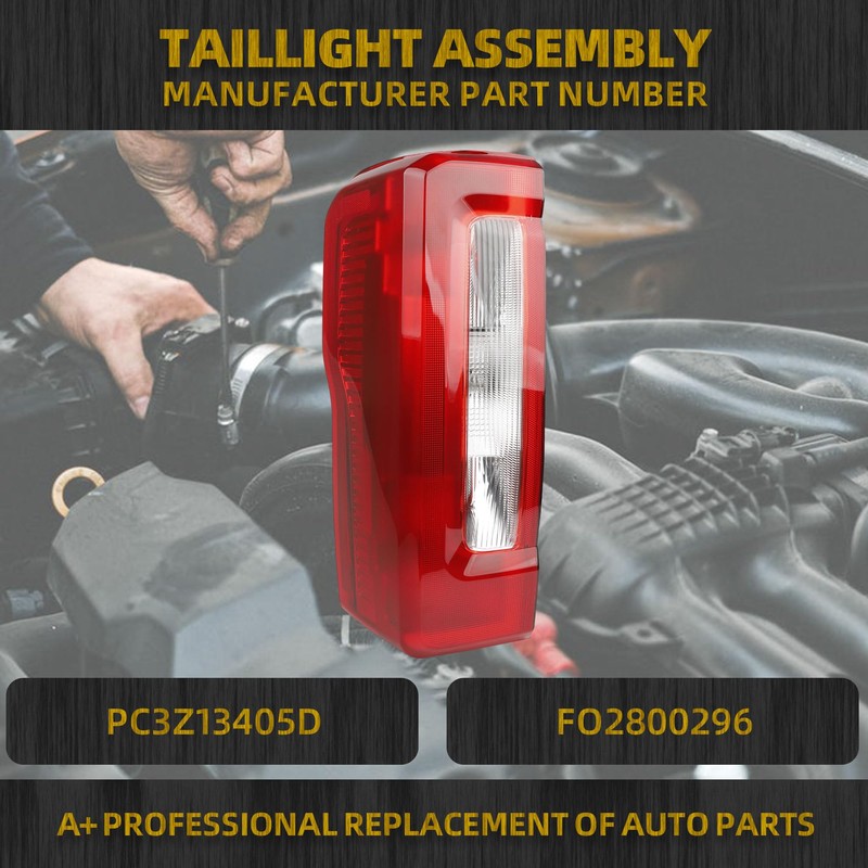 Dasbecan Tail Light Assembly Halogen Type Compatible With 2023-2026 Ford