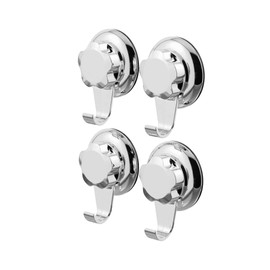 Bath ran7816 Compactor Epoxy Lacquered Steel Hooks Set of 4 Large Silver 7.1 x 4 x 8.6999999999999993 cm