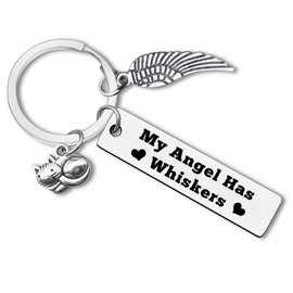 Pet Memorial Gift Cat Memorial Keyring Loss of Cat Pet Jewelry In Memory of Cat Sympathy Gift Pet Condolence Gift Remembrance Gift for Cat Owner Cat Lovers Friend Coworker Family Pet Memorial Keychain
