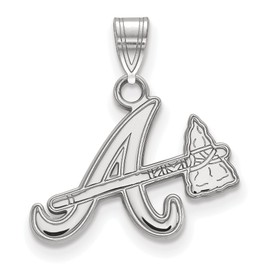 LogoArt Atlanta Braves A with Hatchet Small Pendant (Sterling Silver)