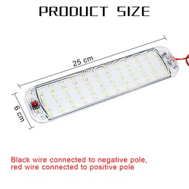 CGEAMDY 2 Stücke LED-Innenbeleuchtung 12v, LED Auto Innenbeleuchtung Mit On/Off Schalter, Universal Dekoratives Innenraumbeleuchtung Für Autos Wohnmobiles LKW Vans Bus Caravan Boot Wohnwagen