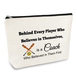 Softball Coach Gift Softball Mom Gifts Cosmetics Bag Baseball Coach Gifts for Women Baseball Softball Coach Appreciation Gift Thank You Gift Makeup Bag Baseball Teacher Gifts End of Season Coach Gift