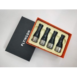 FLYINGQIN 4 Sizes Cigar Nozzle Holder Pure Copper Resin Sculpture Pattern Cigar Pipe Set Bright Silver Gold Vintage Silver (Vintage Silver)