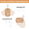 AIBISOD 4-Pack H Track Lighting Heads, Rattan Track Light Heads