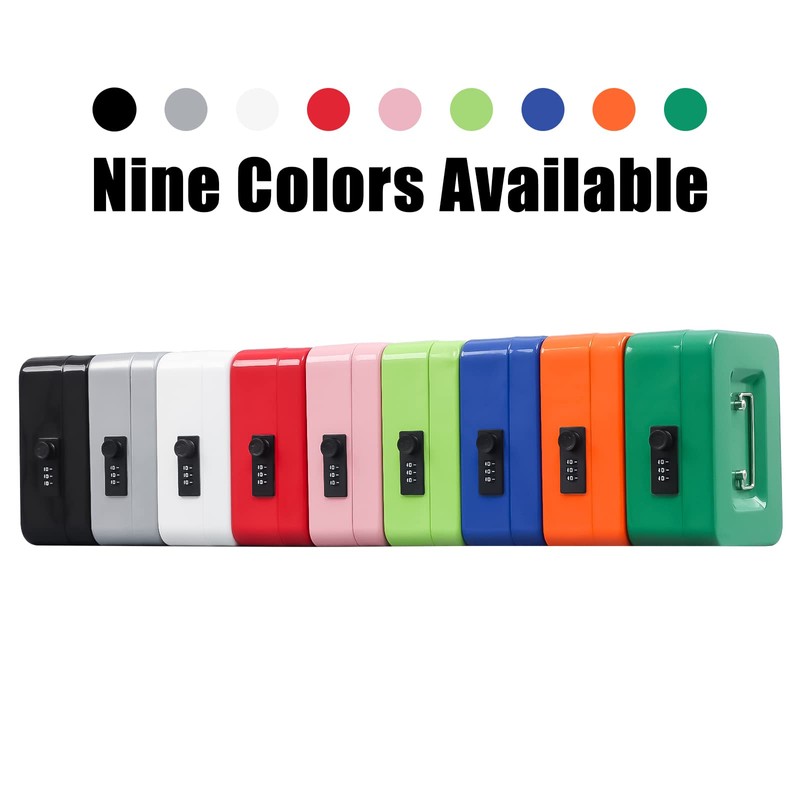 KYODOLED Cash Box with Combination Lock,Safe Metal Box for Money,Storage