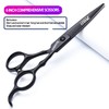 6" Black Stainless Steel Hairdressing Scissors 6" 3 Pack
