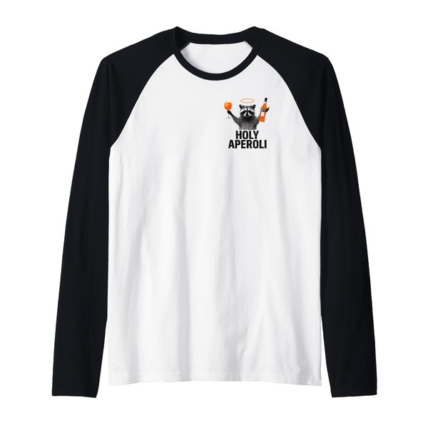 Holy Aperoli - Funny Raccoon Party Raglan Baseball Tee