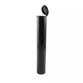 OPAQUE POP TOP PLASTIC STORAGE TUBE 4.5" (BLACK) 25CT - FREE SHIPPING