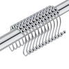 Splash Home Omega Shower Curtain Hook, Rust- Resistant Double Metal