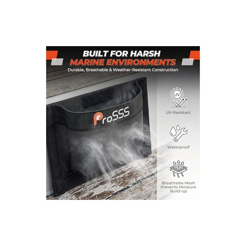 Self-Adhesive Storage Mesh Bag for Boats - Waterproof Organizer